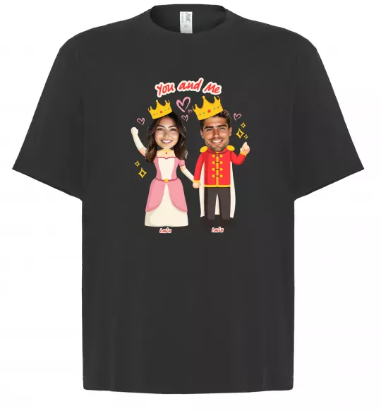 Футболка Оверсайз Queen and King Чорний фото