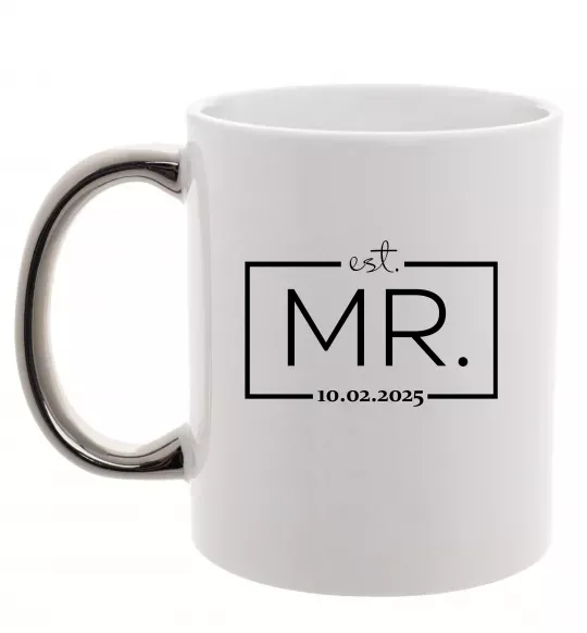 Чашка с цветной ручкой До річниці весілля Mr. Серебро фото