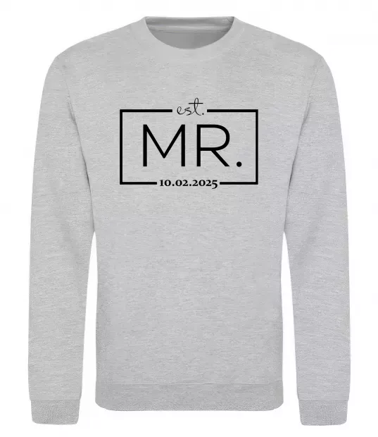 Свитшот До річниці весілля Mr. Серый меланж фото