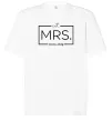Футболка Оверсайз До річниці весілля Mrs. Білий фото
