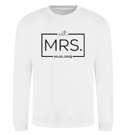 Свитшот До річниці весілля Mrs. Белый фото