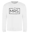 Свитшот До річниці весілля Mrs. Белый фото