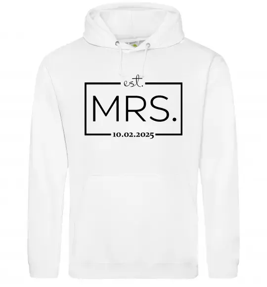 Жіноча толстовка (худі) До річниці весілля Mrs. Білий фото