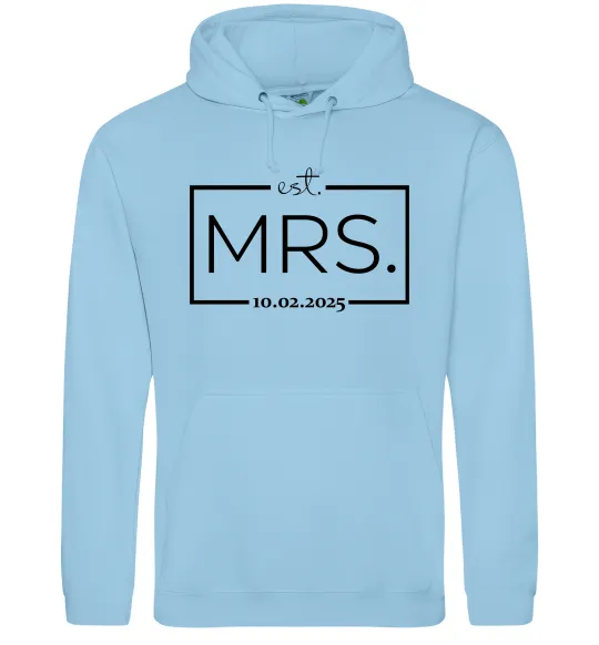 Жіноча толстовка (худі) До річниці весілля Mrs. Блакитний фото
