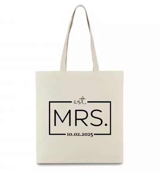 Еко-сумка До річниці весілля Mrs. Бежевий фото