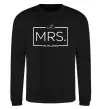Світшот До річниці весілля Mrs. Чорний фото