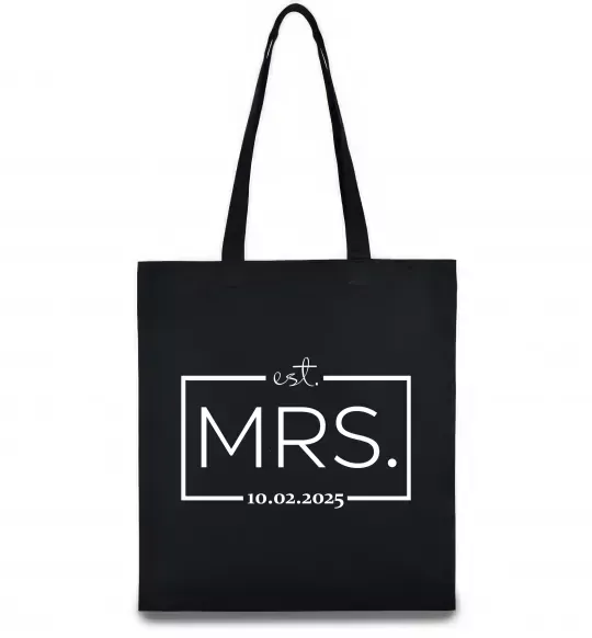 Еко-сумка До річниці весілля Mrs. Чорний фото