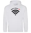Чоловіча толстовка (худі) Don`t steal my WIFI Сірий меланж Чоловіча толстовка (худі) Don`t steal my WIFI Сірий меланж фото