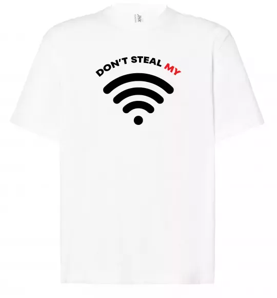 Футболка Оверсайз Don`t steal my WIFI Белый фото