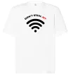 Футболка Оверсайз Don`t steal my WIFI Белый фото