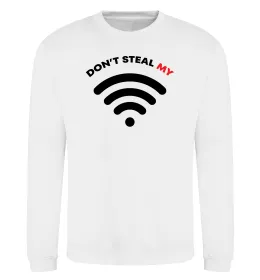 Свитшот Don`t steal my WIFI Белый фото