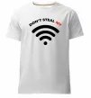 Мужская премиум футболка Don`t steal my WIFI Белый фото