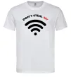 Мужская футболка Don`t steal my WIFI Белый фото