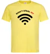 Мужская футболка Don`t steal my WIFI Лимонный фото