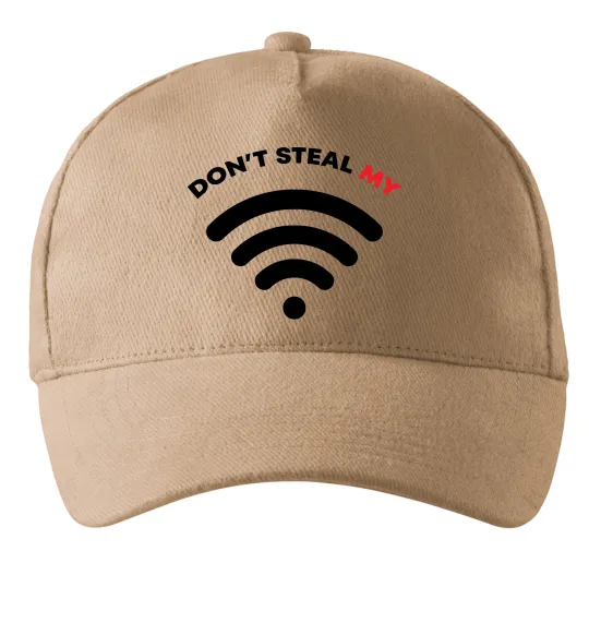 Кепка Don`t steal my WIFI Песочный фото