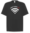 Футболка Оверсайз Don`t steal my WIFI Черный фото
