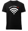 Мужская премиум футболка Don`t steal my WIFI Черный фото