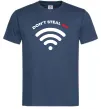 Мужская футболка Don`t steal my WIFI Темно-синий фото