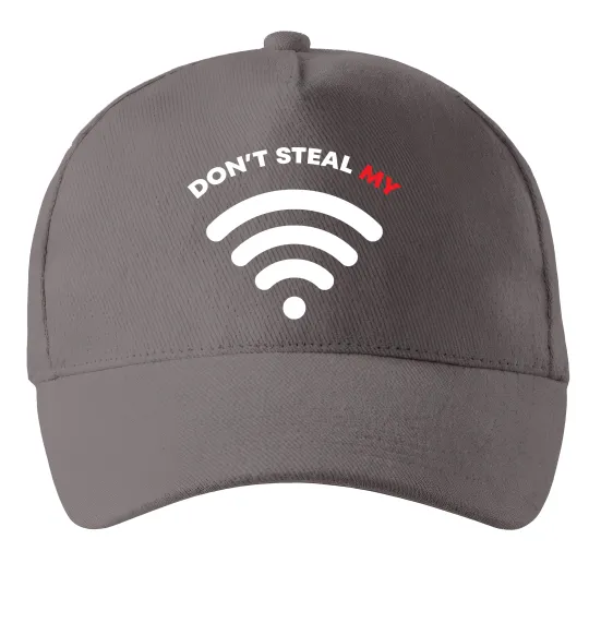 Кепка Don`t steal my WIFI Серый фото