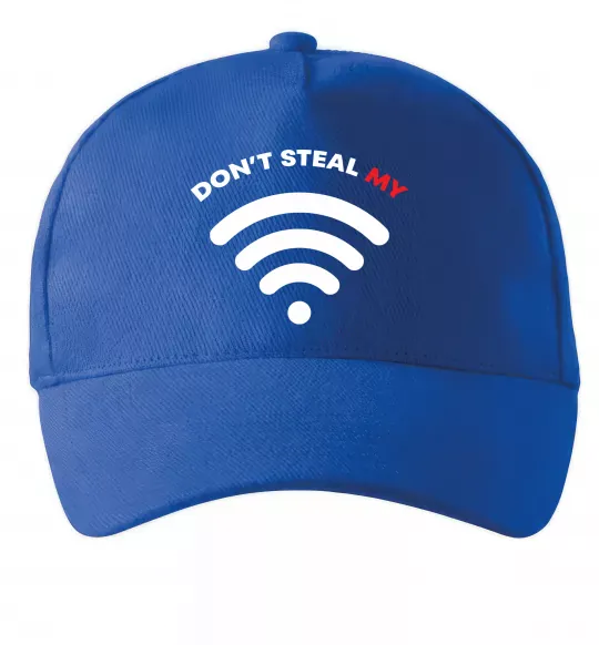 Кепка Don`t steal my WIFI Яскраво-синій фото