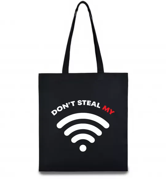 Эко-сумка Don`t steal my WIFI Черный фото