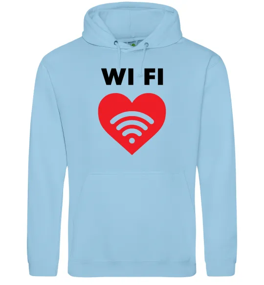 Жіноча толстовка (худі) WIFI pair Блакитний фото