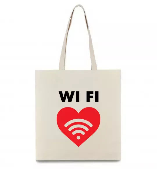 Еко-сумка WIFI pair Бежевий фото