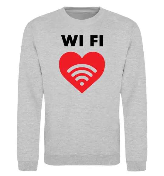 Свитшот WIFI pair Серый меланж фото