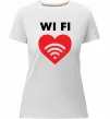 Жіноча преміум футболка WIFI pair Білий фото