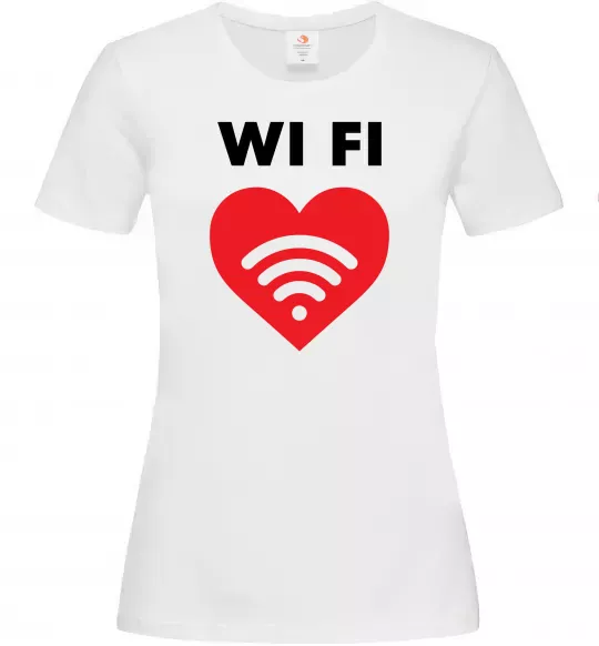 Женская футболка WIFI pair Белый фото