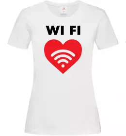 Женская футболка WIFI pair Белый фото