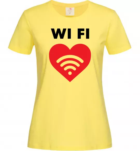 Женская футболка WIFI pair Лимонный фото