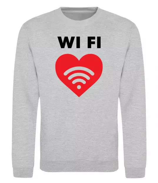 Свитшот WIFI pair Серый меланж фото