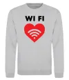 Свитшот WIFI pair Серый меланж фото