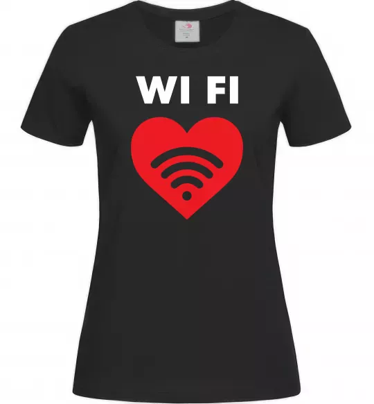 Женская футболка WIFI pair Черный фото