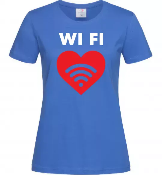Женская футболка WIFI pair Ярко-синий фото