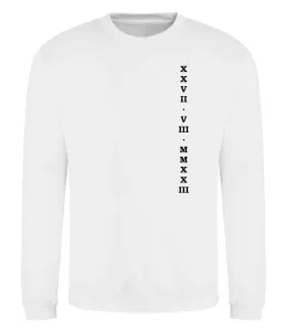 Свитшот Річниця дата ВИШИВКА Белый фото