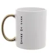 Чашка с цветной ручкой Дата річниці ВИШИВКА Золото Чашка с цветной ручкой Дата річниці ВИШИВКА Золото фото