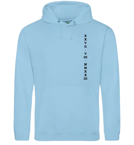 Женская толстовка (худи) Дата річниці ВИШИВКА Голубой фото