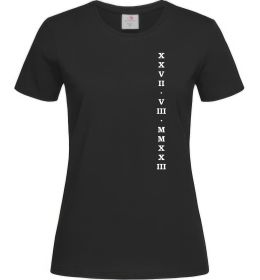 Жіноча футболка Дата річниці ВИШИВКА Жіноча футболка Дата річниці ВИШИВКА