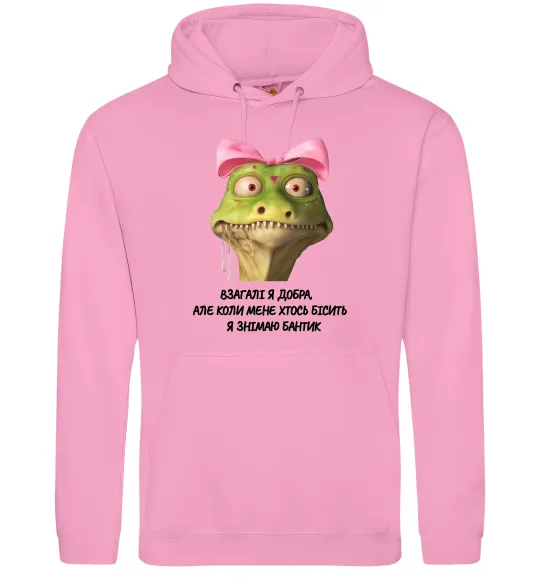 Женская толстовка (худи) Взагалі я добра змія Розовый фото
