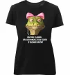 Жіноча преміум футболка Взагалі я добра змія Чорний фото