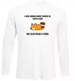 Лонгслів Тривожна маса Білий фото