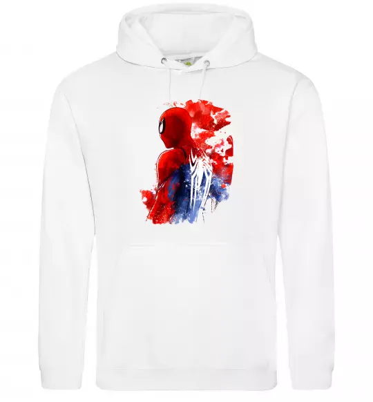 Мужская толстовка (худи) Spider man Белый фото