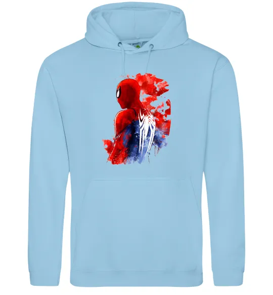 Мужская толстовка (худи) Spider man Голубой фото