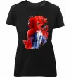 Женская премиум футболка Spider man Черный фото