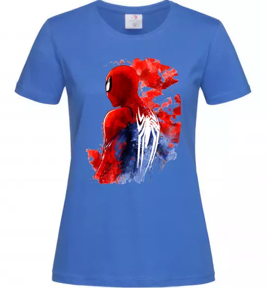 Жіноча футболка Spider man Яскраво-синій фото