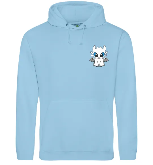 Женская толстовка (худи) Дракон біла фурія ВИШИВКА Голубой фото