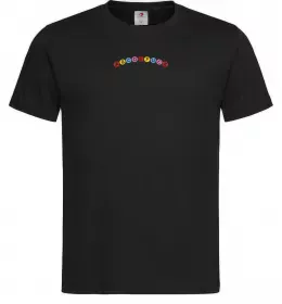 Мужская футболка Ластівка жовта парні ВИШИВКА Черный фото Мужская футболка Ластівка жовта парні ВИШИВКА Черный фото