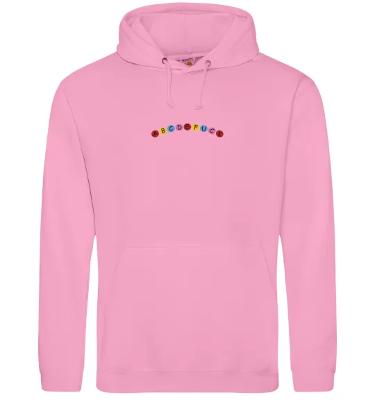 Женская толстовка (худи) abcdefuck ВИШИВКА Розовый фото